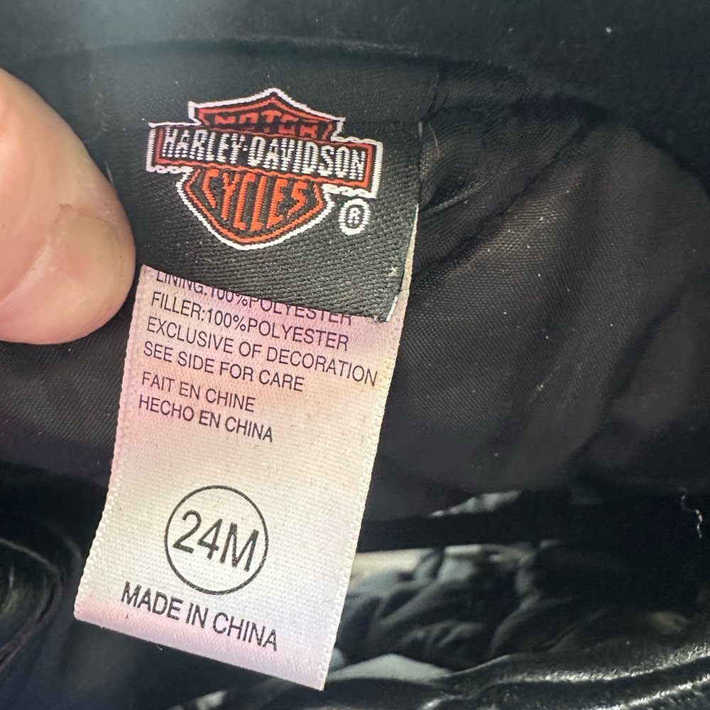Toddler Harley Davidson Leather Jacket - Picture 6 of 11